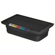 Пластик (Россия) Гастроемкость 1/4 h= 65 мм. 265*162 мм. 1,7 л. п/п черная /1/28/