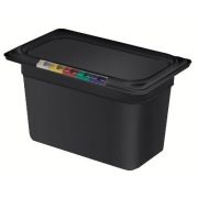 Пластик (Россия) Гастроемкость 1/4 h=150 мм. 265*162 мм. 4 л. п/п черная  /1/16/