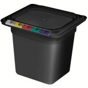 Пластик (Россия) Гастроемкость 1/6 h=150 мм. 176*162 мм. 2,2 л. п/п черная  /1/8/