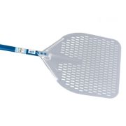 GI.METAL (Италия) Лопата для пиццы прямоуг. перфорир. 33*33 см. l=150 см. алюм. Azzurra Gimetal /1/