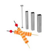 Tellier (Франция) Набор для вырезания фигурных канапе «Квадрат» (3 формы 10/15/20 мм.) нерж. Tellier /1/4/ АКЦИЯ