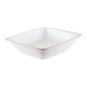 Bonna (Турция) Салатник прямоуг. 190*170 мм. 650 мл. h=45 мм. Ретро коричневый край, форма Мув Bonna /1/12/1032/