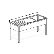 ВАННА МОЕЧНАЯ APACH CHEF LINE L2S217-65LWSH