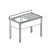 ВАННА МОЕЧНАЯ APACH CHEF LINE LS106-54RWSH