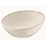 Bonna (Турция) Салатник d=180 мм. 450 мл. h=50/82 мм. скошенный край Ретро коричневый край, форма Ванто Bonna /1/6/516/