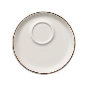 Bonna (Турция) Блюдце d=120 мм. Ретро коричневый край (чашка 70654), форма Банкет Bonna /1/6/3648/
