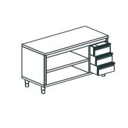 СТОЛ ПРОИЗВОДСТВЕННЫЙ ЗАКРЫТЫЙ С 3-Х СТОРОН APACH CHEF LINE LWC621SH2DR