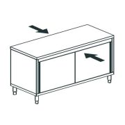 СТОЛ ПРОИЗВОДСТВЕННЫЙ ЗАКРЫТЫЙ СКВОЗНОЙ APACH CHEF LINE LWC621SH2SDPT