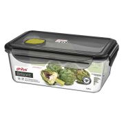 Пластик (Россия) Контейнер для продуктов прямоуг.  1,35 л. 19,5*12,5*7 см. герметичный с клапаном «Бриллиант»/1/12/