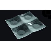 3D Glassware (Турция) Менажница 4-х секц. 200*200 мм. стекло 3D /1/10/ АКЦИЯ