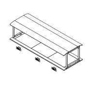 ПРИЛАВОК ПОДОГР/ТЕПЛО ENOFRIGO DOGE ISOLA V-CURVO SVT FISSA QPC 2000 ЧЕРНЫЙ ВСТР.