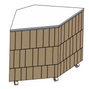 ПРИЛАВОК НЕЙТРАЛЬНЫЙ ENOFRIGO DOGE ELEMENTO ANGOLO 90 QNE СВЕТЛЫЙ ДУБ