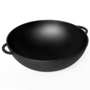 Чугун (Россия) Сковорода Wok d=30 см. h=10,5 см. 5,25 л. чугун с 2 ручками /1/