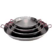 Сковорода для паэльи d32хh4см с 2-мя красными ручками, на 5 порций, сталь 1мм "La Lyonnase" 5026.32