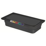 Пластик (Россия) Гастроемкость 1/3 h= 65 мм. 325*176 мм. 2,4 л. п/п черная /1/7/