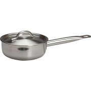 MGsteel Сотейник  1,3 л. нерж. d=14 см. h=8,5 см. с крышк. тройн дно (индукция) MGsteel /1/