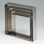 Форма кондитерская "Квадрат" 12 см h 5 см, нержав. сталь 5H5X12