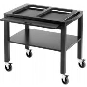 Тележка сервировочная для холодных блюд 87х55см h88см, 2 уровня, МДФ цвета венге, сталь 97150742