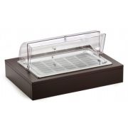 Поднос для джема/масла, с крышкой Roll-top, с охлажд. элементом, на дерев. основании венге 51133100